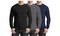 Galaxy By Harvic Long Sleeve Crew Neck Men's Egyptian Cotton-Blend T-Shirt 3 Pack